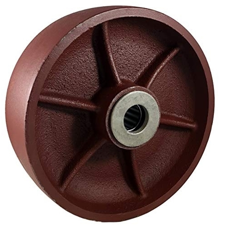 CASTERHQ 6"x3" RED DUCTILE Steel Wheel, Replacement Wheel, 4,800 lbs Capa CB-RDSW63
